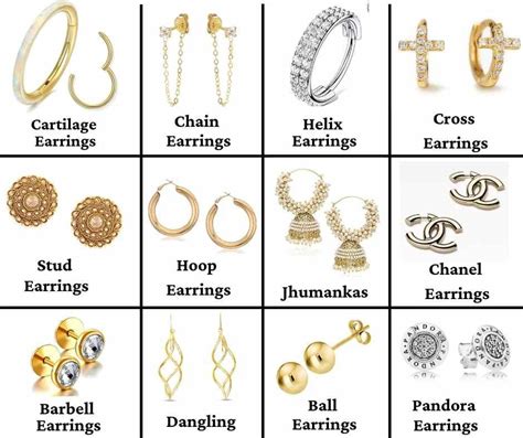 16 Different Types Of Earrings With Names In 2022