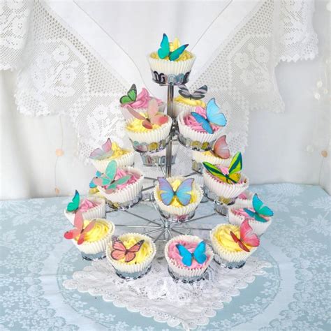 Edible Butterflies Multicoloured Wafer Rice Paper Mixed Rainbow 3d