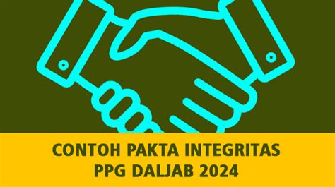 Contoh Pakta Integritas Ppg Daljab