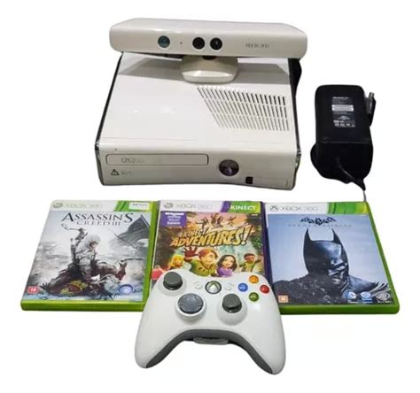 Microsoft Xbox 360 Slim 4gb Standard Cor Glossy White Parcelamento