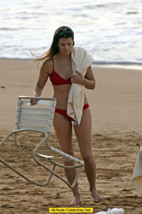 Danica Patrick Sexy In Red Bikini On The Beach