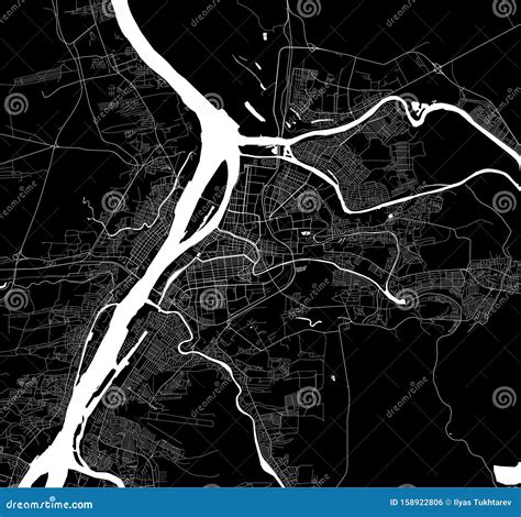 Map of the City of Astrakhan, Russia Stock Illustration - Illustration ...