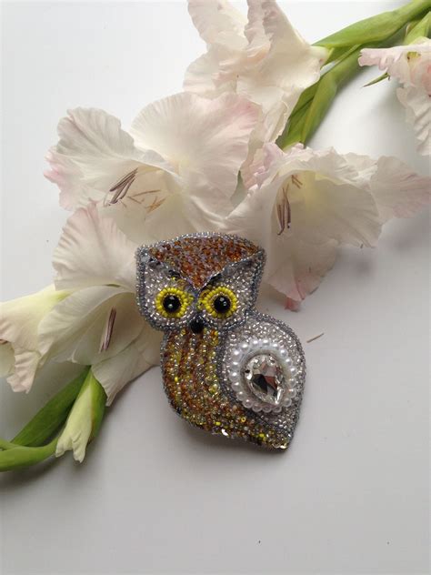 Брошь Совушка | Brooch, Jewelry