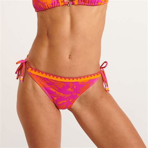 Stora Althea Bikini Bottoms In Floral Print Fuchsia Banana Moon La