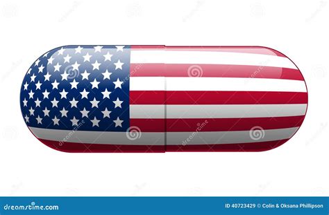 Pill Wrapped In A US Flag Stock Illustration Illustration Of Danger