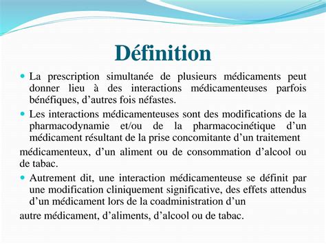 SOLUTION Int Raction Medicamenteuse En Phase Pharmacocin Tique Et