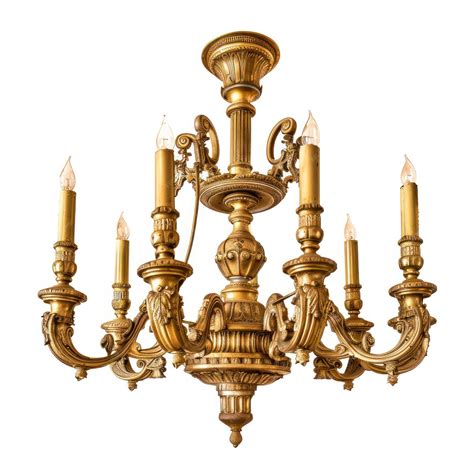 Elegant antique gold chandelier lighting | Premium AI-generated image