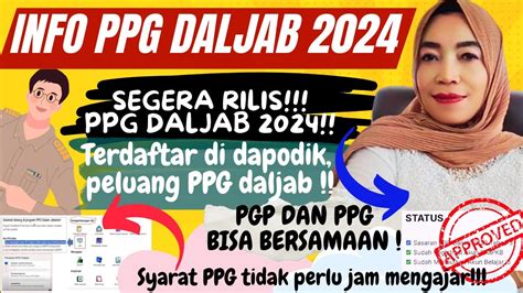 INFO PPG DALJAB 2024 PGP DAN PPG DALJAB BISA BERSAMAAN CEK DATA