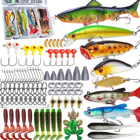 Lyukii Fishing Lures Tackle Box With Tackle Included Crankbaits