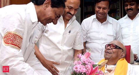 Telangana Cm Meets Karuna Holds Talks With Stalin The Economic Times