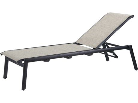 Woodard Metropolis Padded Sling Aluminum Stackable Adjustable Chaise