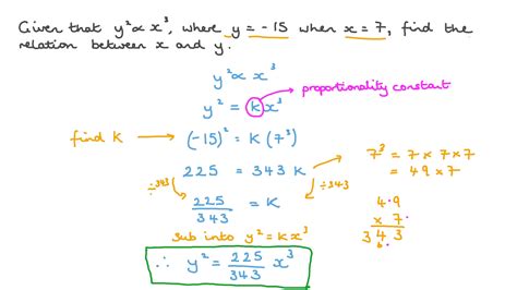 Question Video Finding The Proportional Relationship Between Two