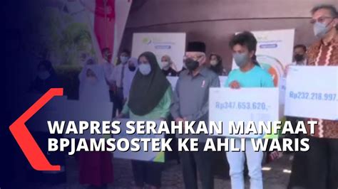 Wapres Maruf Amin Serahkan Manfaat BPJamsostek Di Pangkal Pinang Total