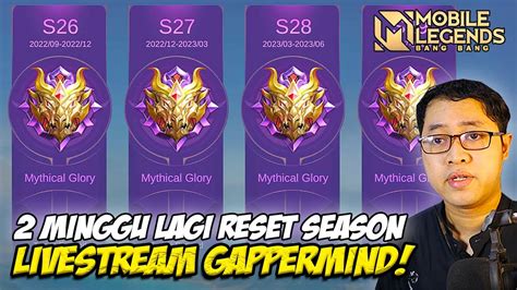 Live Push Rank Minggu Lagi Reset Season Target Rank Tercapai Ges