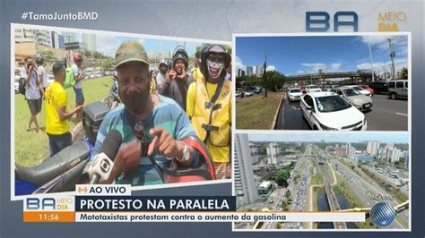 Mototaxistas protestam por alta no preço da gasolina e provoca