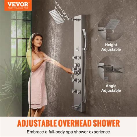 Dropship Vevor Shower Panel System 5 Shower Modes Digital Display