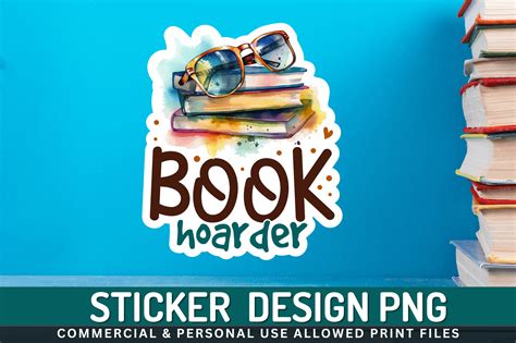 Book Hoarder Sticker Design Graphic By Regulrcrative Creative Fabrica