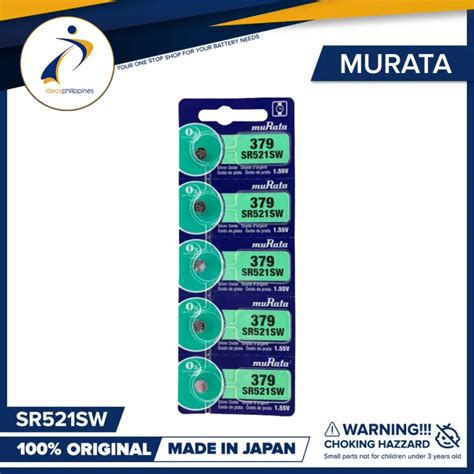 Murata Silver Oxide 379 SR521SW Battery Lazada PH