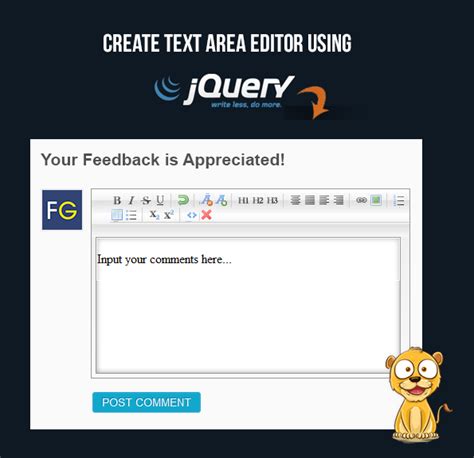 Implementing Jquery Text Editor In Textarea Formget