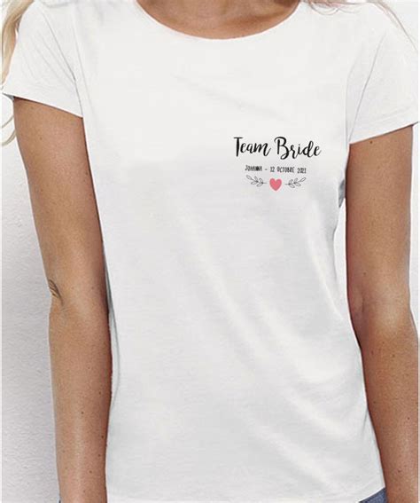 T Shirt Evjf Bride Et Team Bride Personnaliser Future Mari E Et