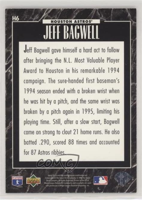 Upper Deck Hobby Predictor Award Winners Prizes Jeff Bagwell H