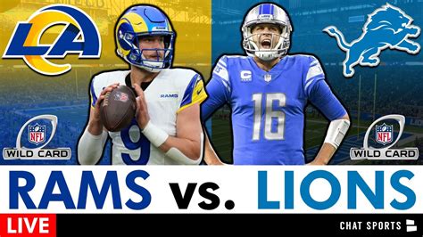 Nfl Playoffs Live Streaming For Rams Vs Lions Scoreboard Play