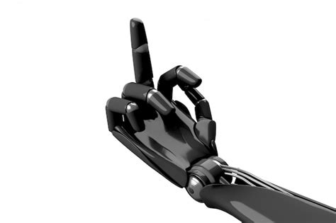Premium Photo Robotic Hand Showing The Gesture Fuck