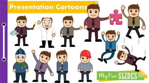 Interactive Cartoon Characters For Presentations : MyFreeSlides