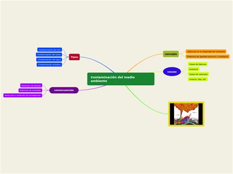 Contaminación Del Medio Ambiente Mind Map