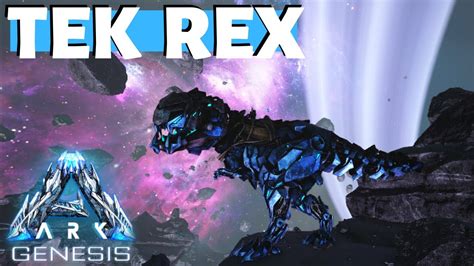 Tek Rex Taming In The Lunar Biome ARK Survival Evolved Genesis DLC