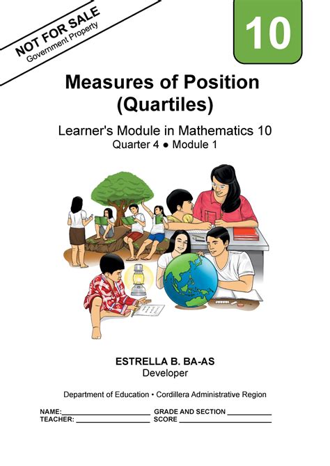 Math 10 Q4 Mod1 Measures Of Position Quartiles Estrella Ba As BGO 4