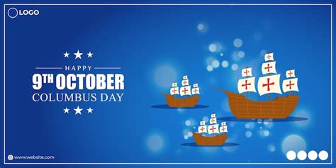 Premium Vector Vector Illustration Of Happy Columbus Day Banner