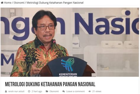 Metrologi Dukung Ketahanan Pangan Nasional BSN Badan Standardisasi