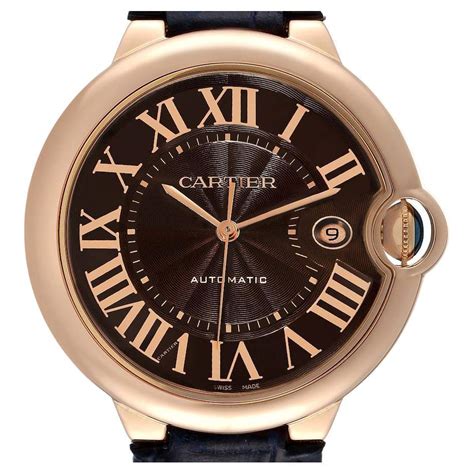 Cartier Ballon Bleu Rose Gold Automatic Mens Watch Wgbb Box