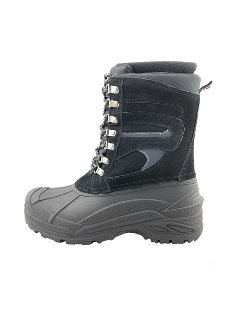 Snow Boots for Men Winter Boots Waterproof Anti-slip Snow Boots Leather ...