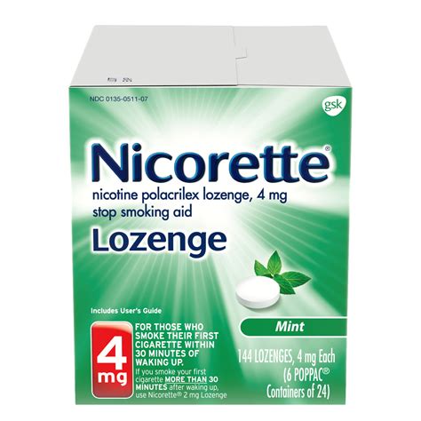 Nicorette Nicotine Lozenges To Stop Smoking Mg Mint Flavor