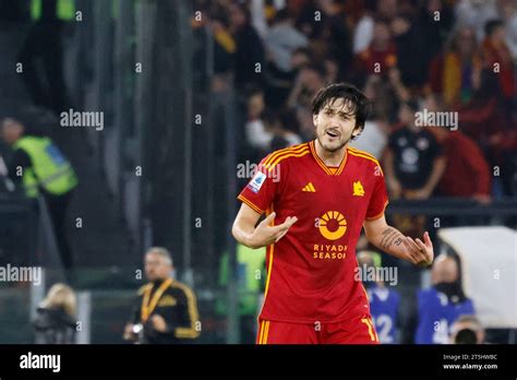 Rome Italy 05th Nov 2023 Sardar Azmoun Of AS Roma Celebrates