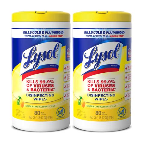 Lysol Disinfectant Wipes Multi Surface Antibacterial Cleaning Wipes For