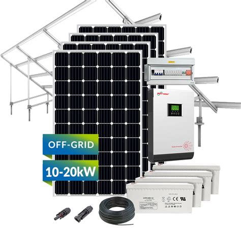 Off Grid Photovoltaic System Kit 10kw 12kw 20kw 30kw Solar Energy Power