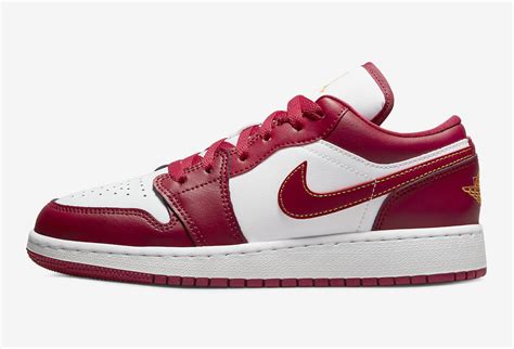 Air Jordan 1 Low Cardinal Red 553558 607 Release Date Info SneakerFiles