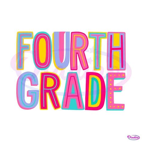 Fourth Grade Rainbow Svg Back To School Svg Digital File