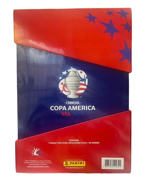 BOX COPA AMÉRICA USA 2024 ÁLBUM TAPA DURA METALIZADO 50 SOBRES