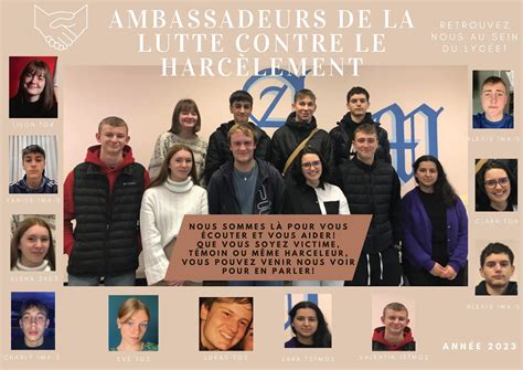 Ambassadeurs De La Lutte Contre Le Harcèlement Lycée André Malraux