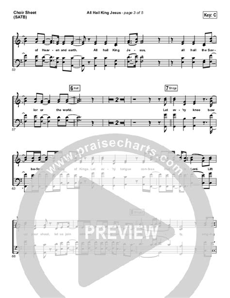 All Hail King Jesus Sheet Music PDF Jeremy Riddle PraiseCharts