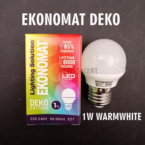 Jual LAMPU LED EKONOMAT DEKO 1W WARMWHITE E27 LAMPU 1W MURAH HEMAT