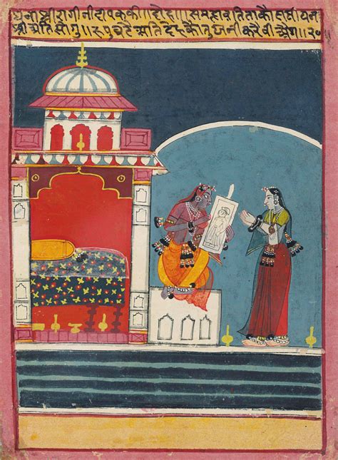 folio   ragamala dhanashri ragini india rajasthan malwa