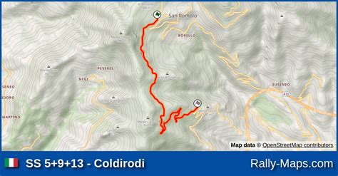 SS 5 9 13 Coldirodi Stage Map Rallye Sanremo 2023 CIAR Rally