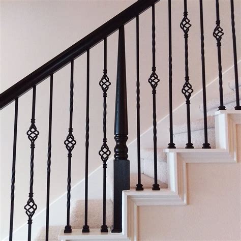 Single Basket Wrought Iron Baluster Affordable Stair Parts