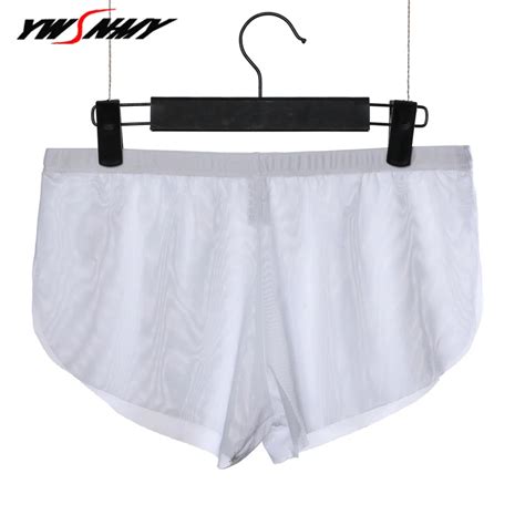 Men S Boxer Shorts Sexy Ultra Thin Transparent Mesh Boxers Low Rise Erotic Sheer Gay Male Sex
