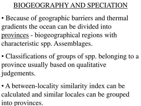 Ppt Biogeography And Speciation Powerpoint Presentation Free